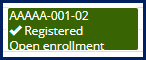 Section on the planning calendar showing 'Open enrollment'